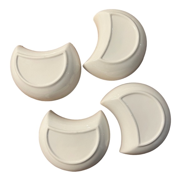 Stackable White Half Moon Serving Dishes - Picture 4 of 5